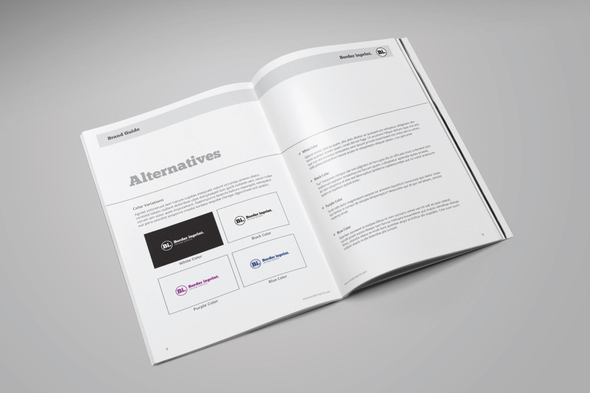 Brand Guidelines Template, a Brochure Template by voryu (Photo 4 of 7)