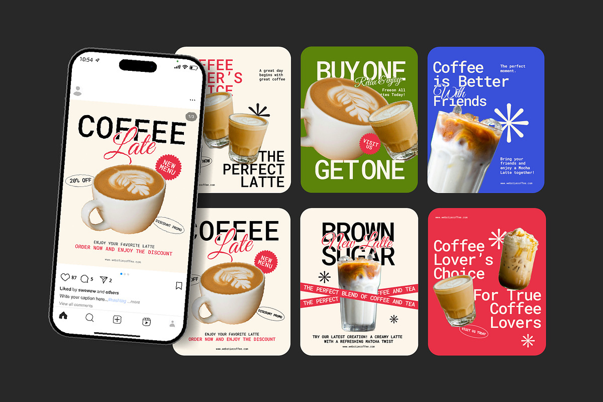 Coffee Late Instagram Template, a Social Media Template by adoestudio (Photo 4 of 4)