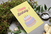 Printable Birthday Card, a Card Template by DesignTreasureID (Thumbnail 1 of 5)