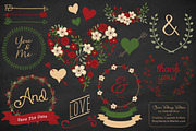 Christmas Wedding Vector Collection, an Illustration by Amanda Ilkov (Thumbnail 2 of 4)
