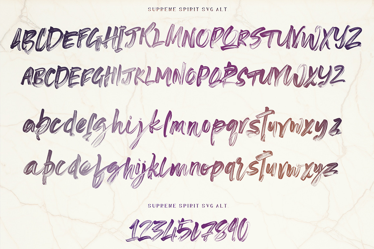 Supreme Spirit Brush Font preview 6
