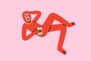Funny animals drinking alcohol set, an Animal Illustration by Good Studio (Thumbnail 7 of 11)