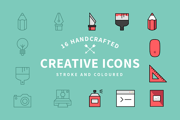 Flat Creative Icon Set preview 4