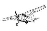 Rugged bush plane showcasing, a Transportation Illustration by LogosDen (Thumbnail 2 of 3)