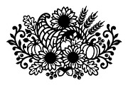 Elegant Floral Pumpkin Cornucopia, an Object Graphic by Gfx_Store (Thumbnail 4 of 16)