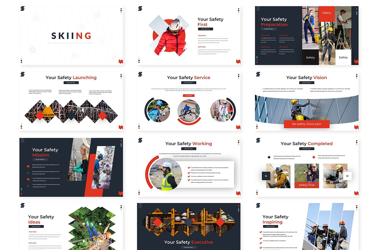 Skiing - Google Slides Template, a Presentation Template by AQR Studio
