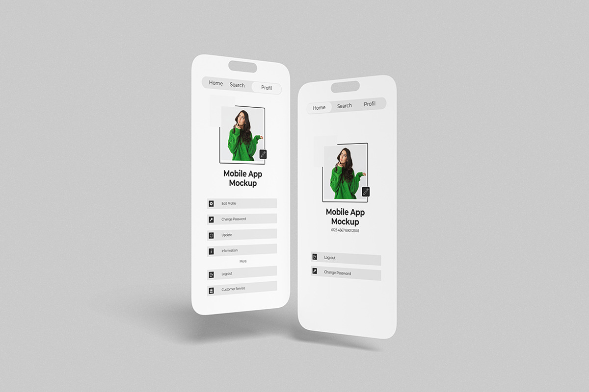 High Quality Mobile App Mockup, an iPhone Mockup by swsi-studio (Photo 2 of 5)