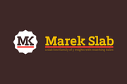 Marek Slab / A slab serif font f., a Slab Serif Font by Rosario Nocera (Thumbnail 1 of 9)