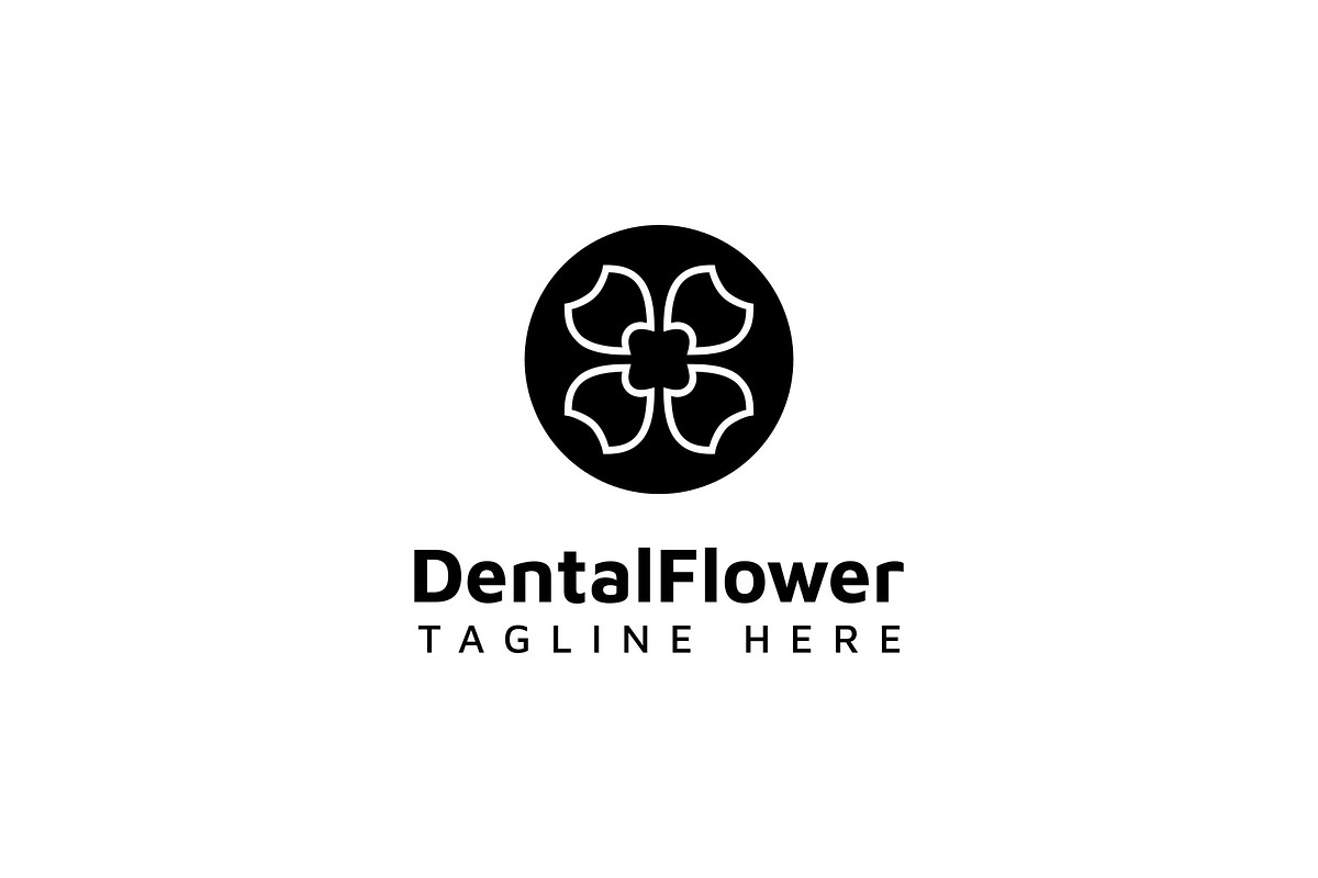 Dental Flower circle logo, a Branding & Logo Template by Riaper
