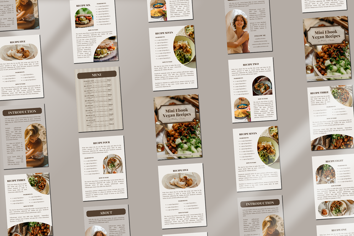 Recipe Ebook for Vegan Influencers, a Magazine Template by The Little Lily Studio (Photo 4 of 5)