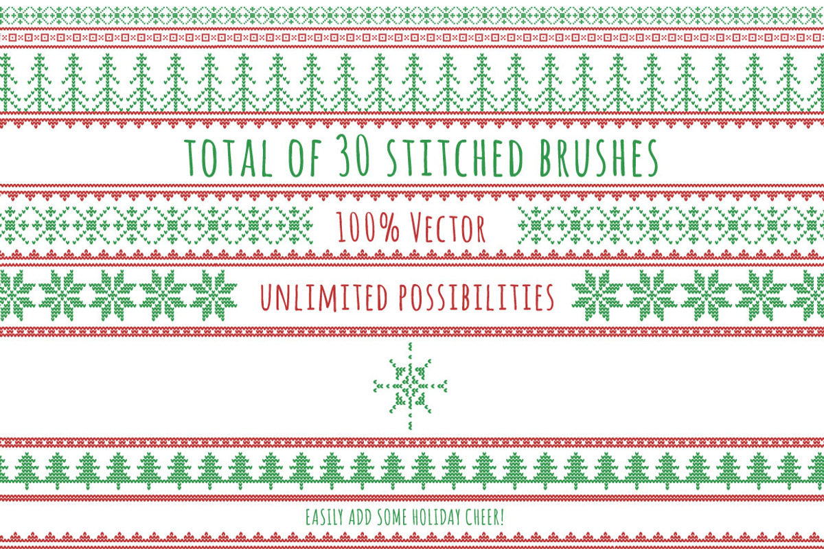 Christmas Sweater Knit Brushes preview 2