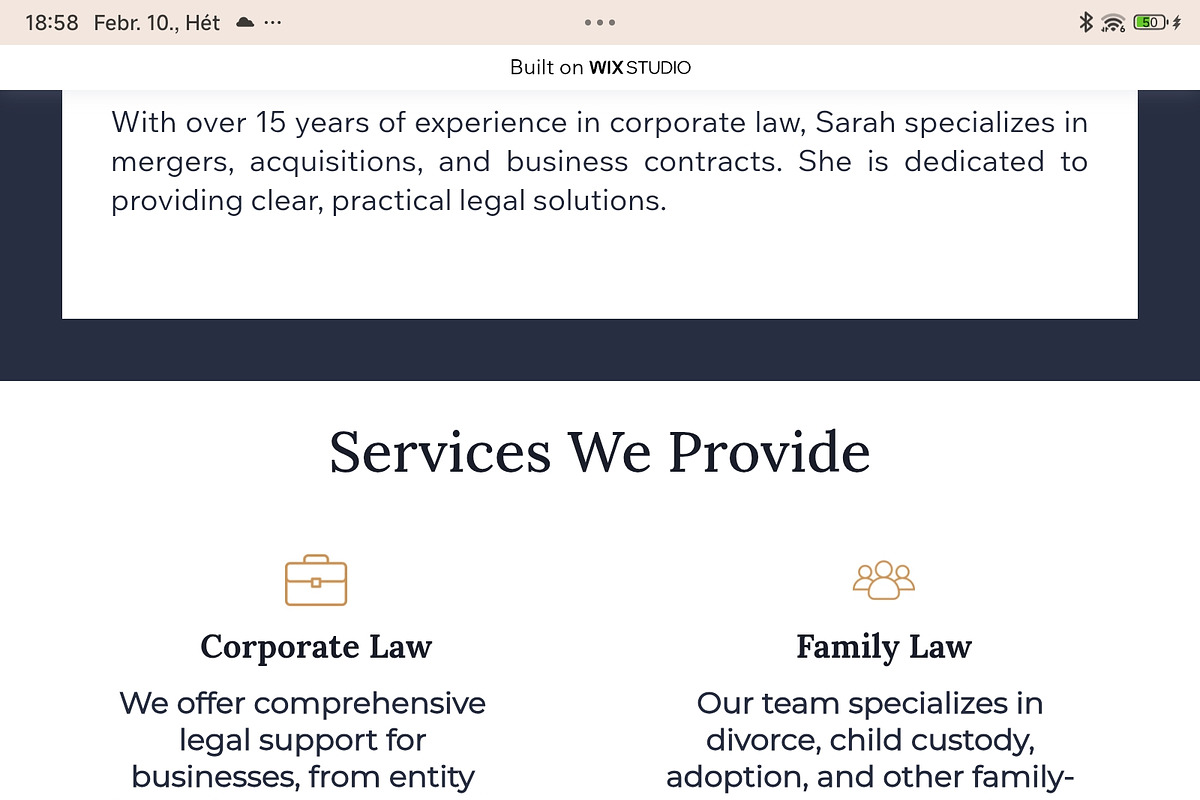 Law Firm - Wix Studio Website preview 3