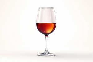 Elegant wine glass filled with rich, a Photo by Tanuart