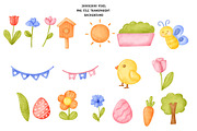 Cute Easter Bunny Watercolor Bundle, an Animal Illustration by Nattapohncha (Thumbnail 2 of 3)
