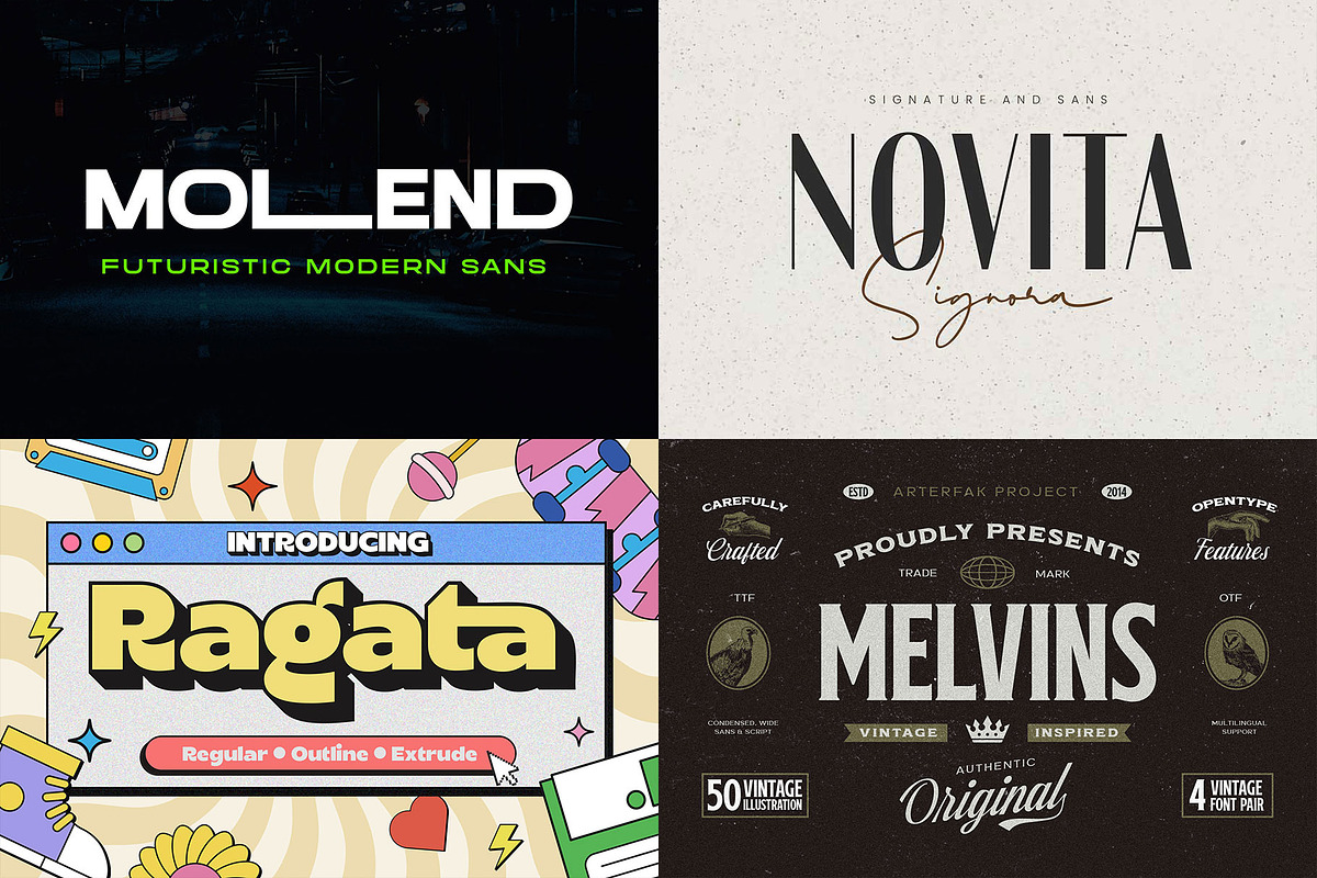 Font Bundle - Year End Sale! 95% OFF, a Font by Arterfak Project (Photo 16 of 16)
