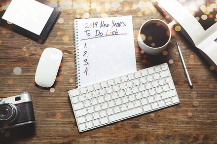 2019 New year Motivation Concept. No