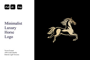 Minimalist Luxury Horse Logo, a Branding & Logo Template by Luxury Logos