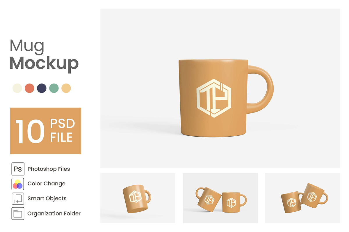 Mug Mockup 10 PSD, a Cups & Container Mockup by Akrinity Digital (Photo 1 of 5)