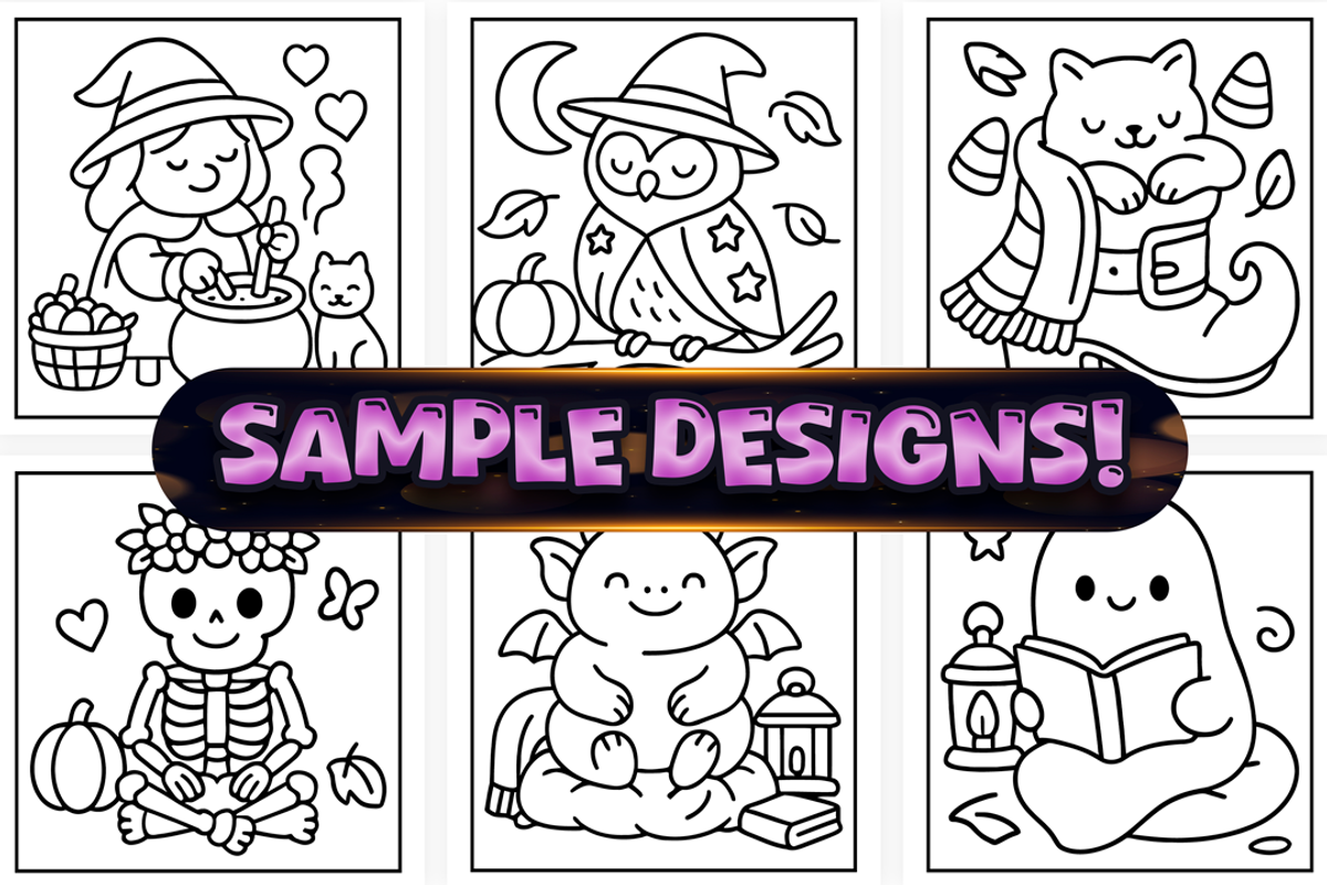 Bold Easy Comfy Halloween Coloring, a Seasonal Illustration by Craftsbeefy (Photo 3 of 4)