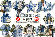 Watercolor Grandmillennial Christmas, an Object Illustration by Black Bird Studio (Thumbnail 1 of 7)