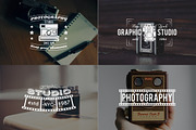 Retro Photography Logo Templates Set, an Object Graphic by JeksonGraphics (Thumbnail 3 of 8)