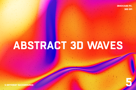 Abstract 3D Waves Background