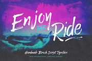 Enjoy the Ride - Typeface, a Script Font by Ian Barnard (Thumbnail 1 of 10)