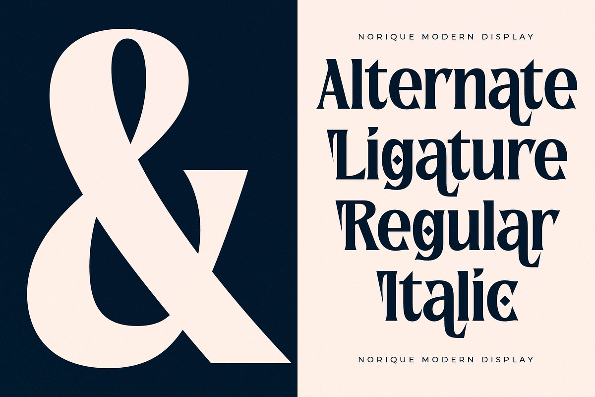 Norique Modern Display Typeface, a Serif Font by Letterena Studios (Photo 4 of 15)