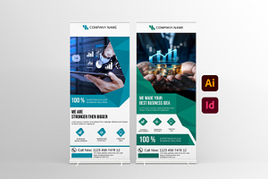 Business Roll-Up, a Stationery Template by retrographix