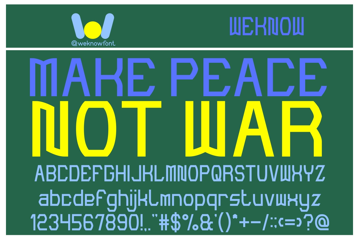 make peace font, a Font by weknow (Photo 3 of 5)