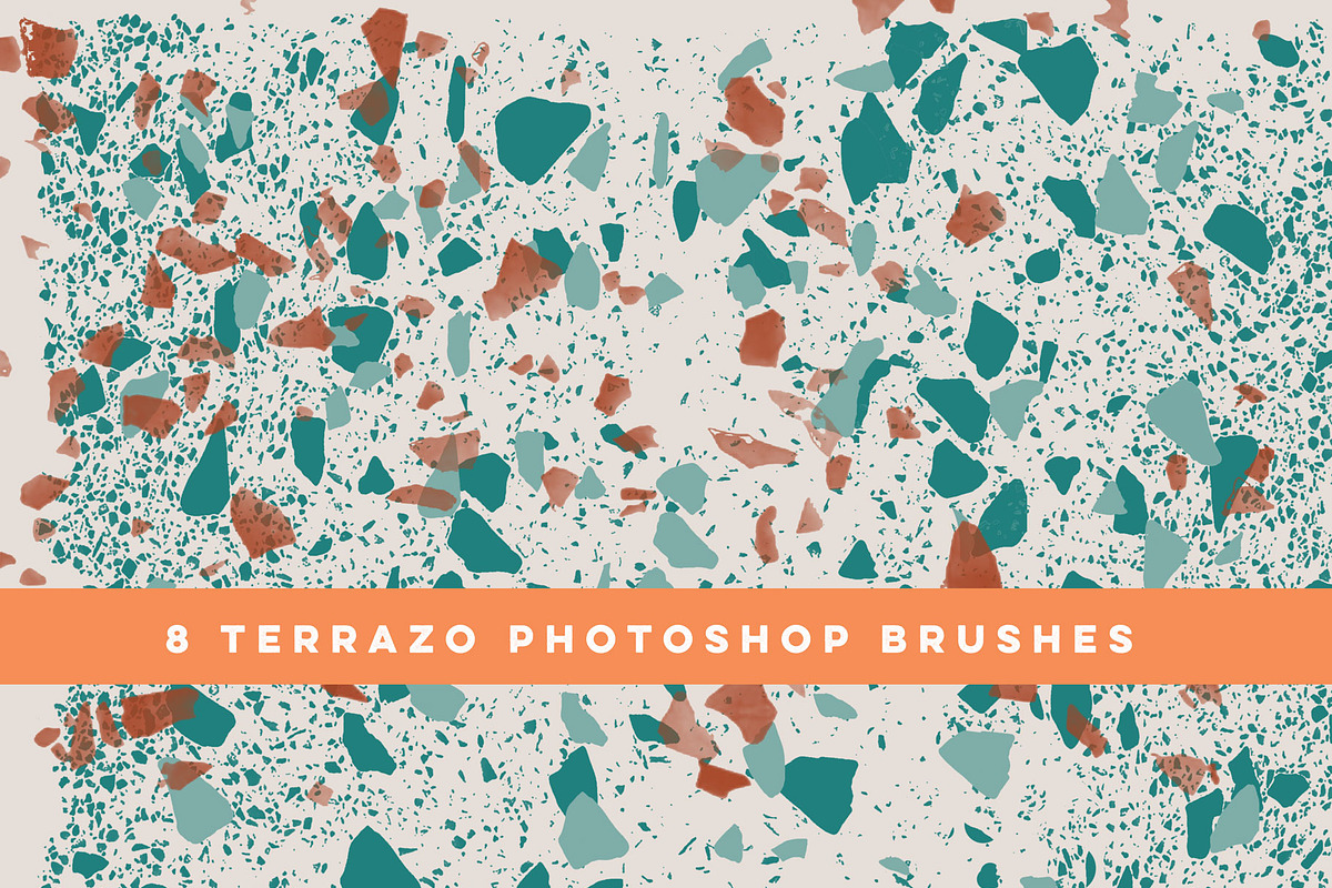8 Terrazzo Photoshop Brushes, a Brush Add-On by CC CREATIVE CO (Photo 7 of 10)