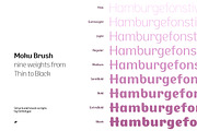Moku Brush (Complete Family), a Script Font by Deltatype (Thumbnail 6 of 7)