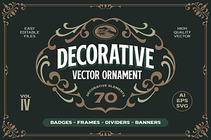 Victorian Ornament Vectors Vol. IV