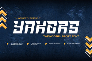 Yakers - Modern Sport Font