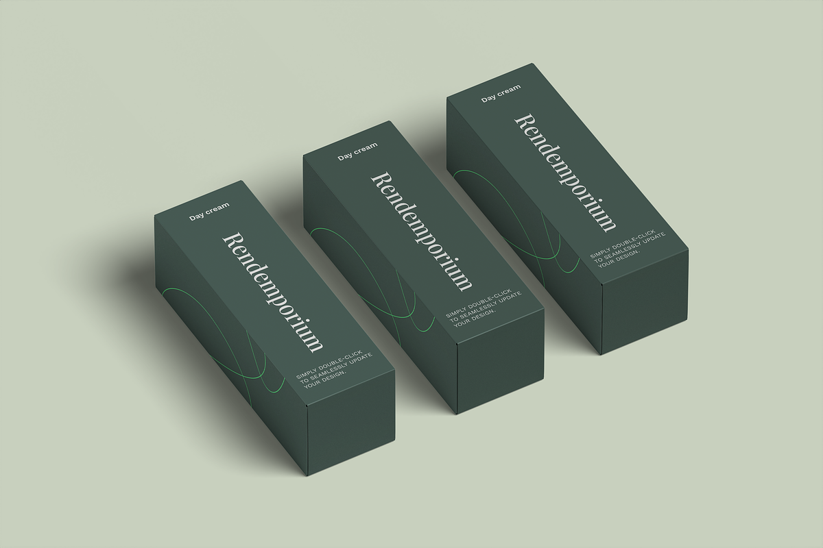 Elegant Cosmetic Box Mockup, a Packaging Mockup by Rendemporium (Photo 4 of 4)