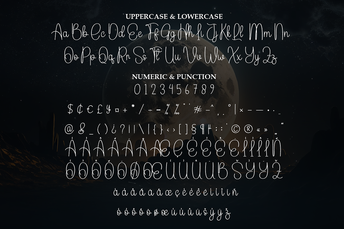 Moonlight | Script Font, a Handwritten Font by Scratchones (Photo 7 of 8)