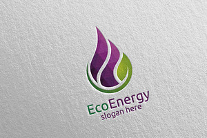 Eco Water Drop Logo, Energies Logo