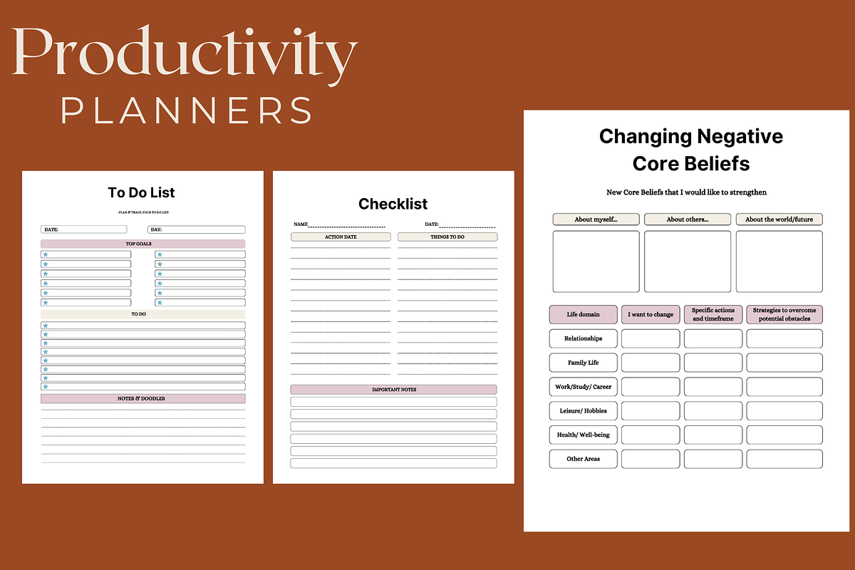 Productivity Planner - 65-Pages, a Stationery Template by Local Marketing Templates (Photo 2 of 7)