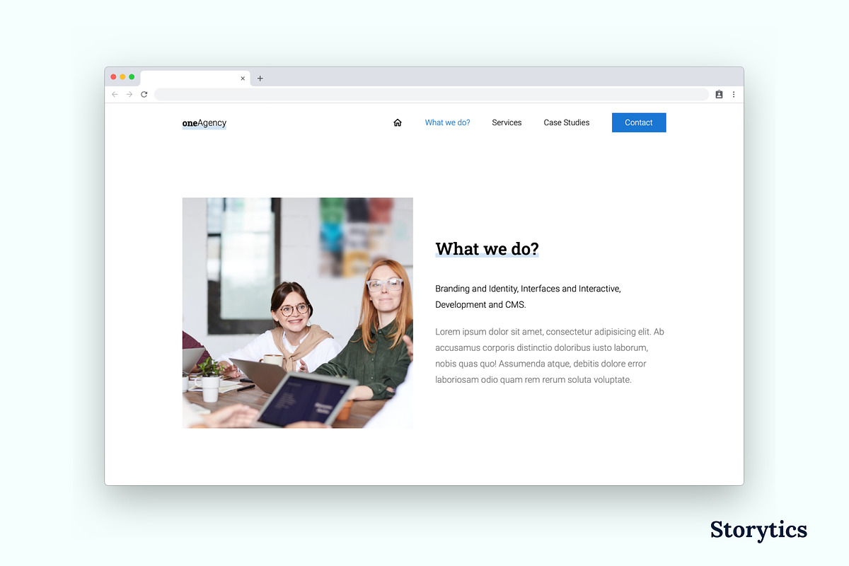 OneAgency - Portfolio, a HTML Template by Storytics (Photo 2 of 7)