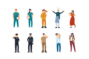 People Professions Illustration Set, a Person Illustration by studiogstock