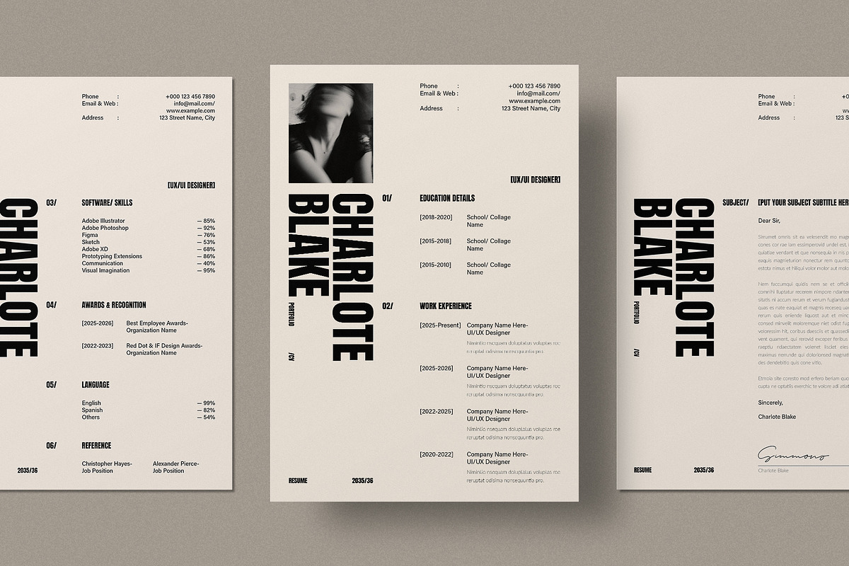 Professional CV, Resume Template, a Resume Template by DesignCrest (Photo 5 of 9)