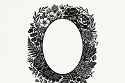 50 Elegant Floral Oval Mirror Frame, a Decorative Illustration by Amazin_art (Thumbnail 23 of 29)