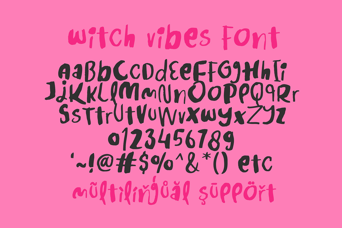 Witch Vibes | Playful Handdrawn Font, a Handwritten Font by Airotype (Photo 10 of 11)