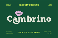 Cambrino Display Slab Serif Font