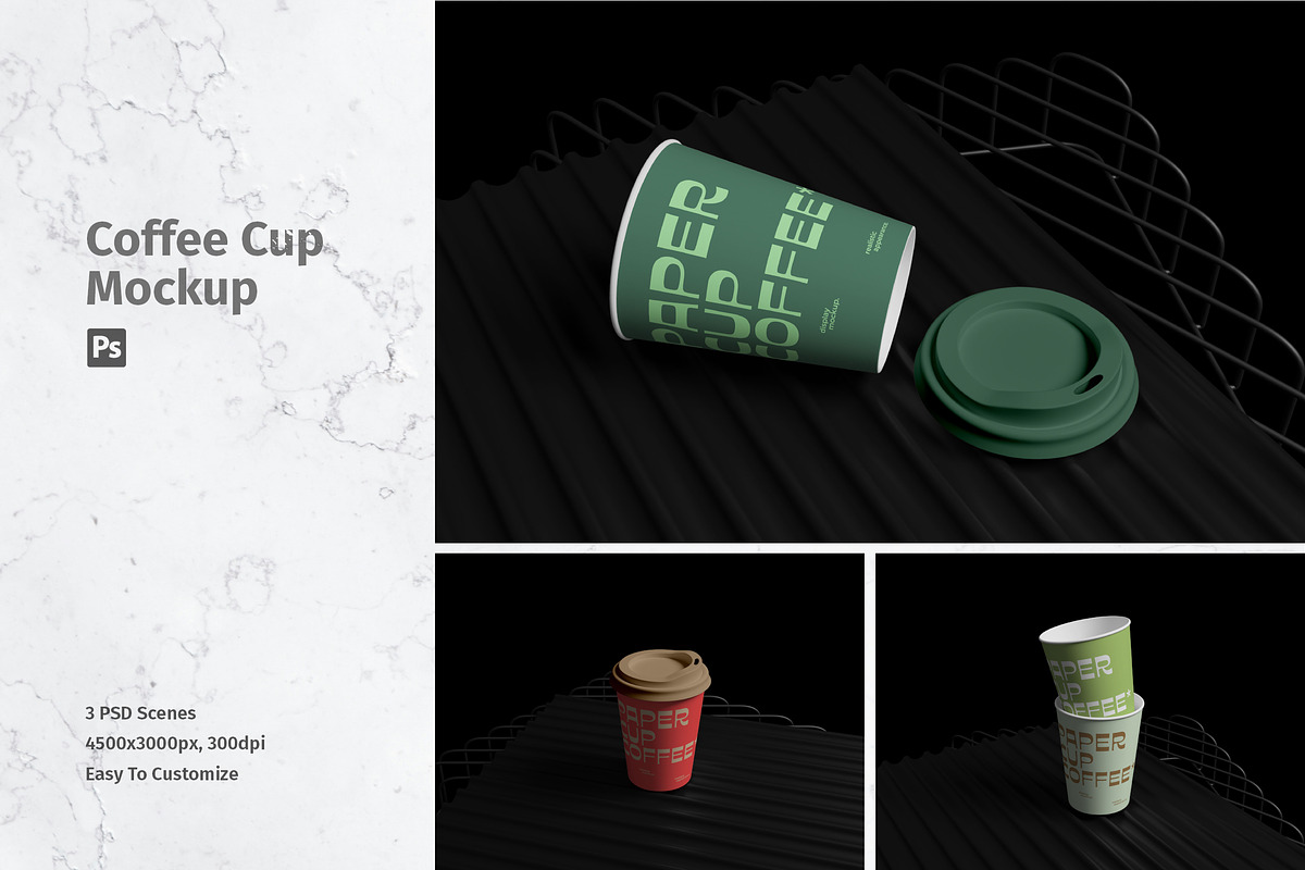 Coffee Cup Mockup, a Cups & Container Mockup by MA-KING_ART (Photo 1 of 4)