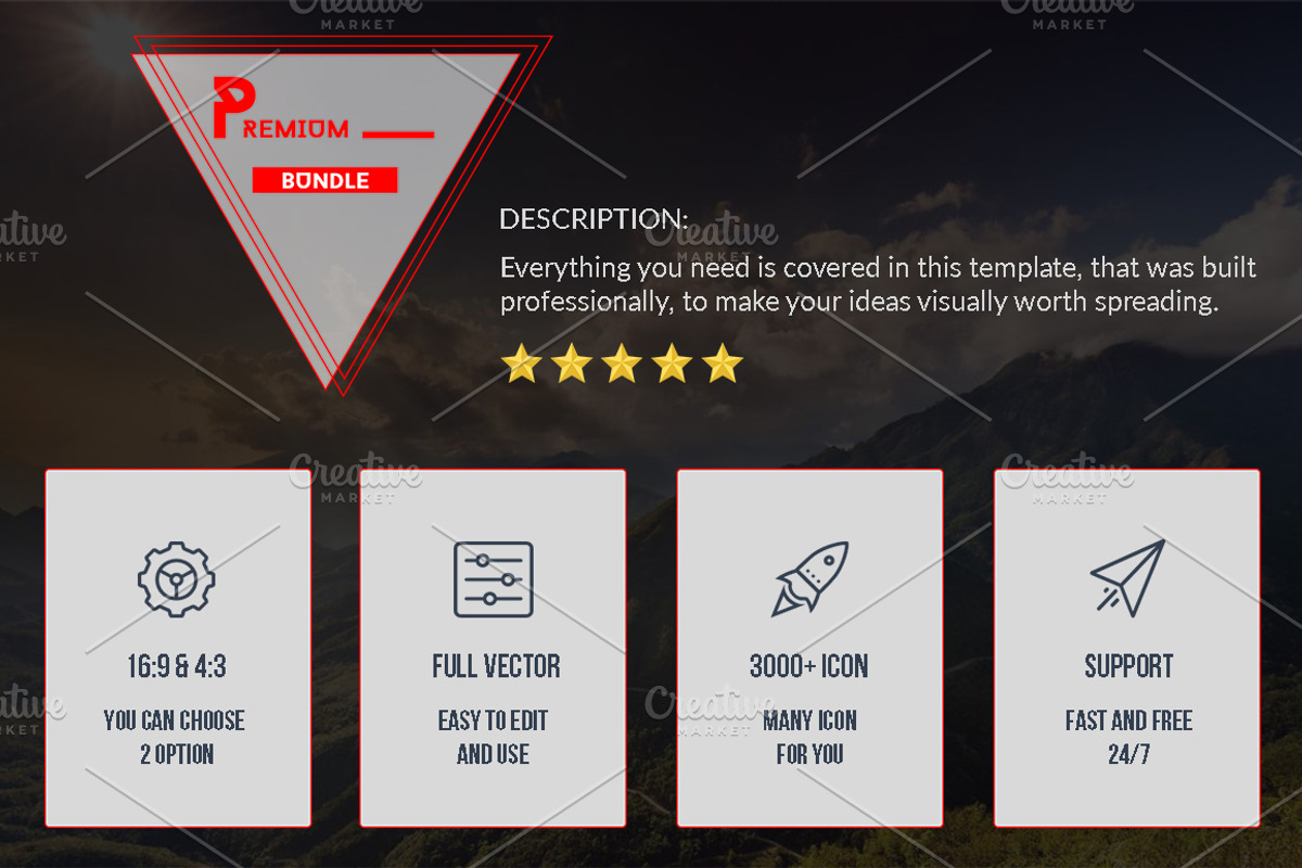 Premium Bundle 3 IN 1 Template, a Presentation Template by UniqueStudio (Photo 2 of 5)