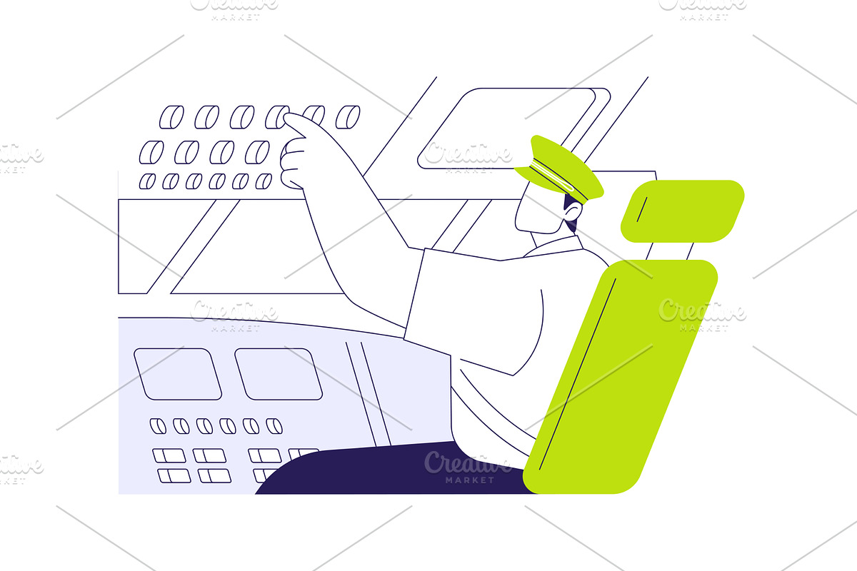 Cruising altitude abstract concept, a Transportation Illustration by Visual Generation