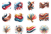 4th of July Brushstroke Sublimation, an Illustration by Designworld (Thumbnail 4 of 7)