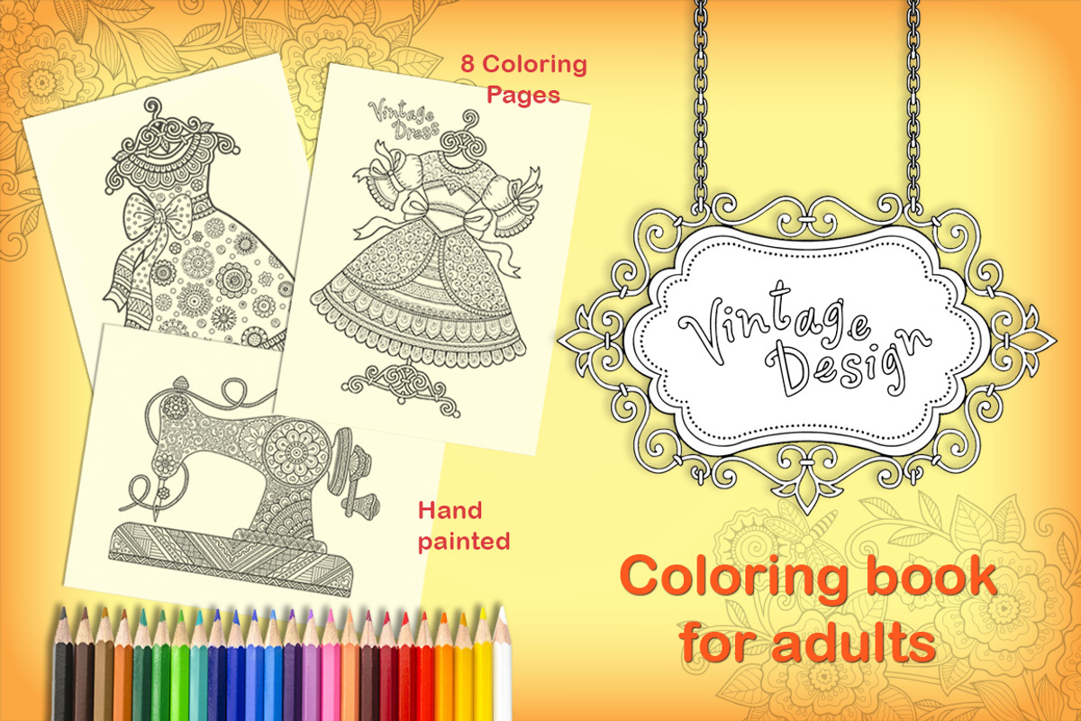 Vintage Coloring For Woman, an Illustration by Nataliia Toporovska (Photo 1 of 4)