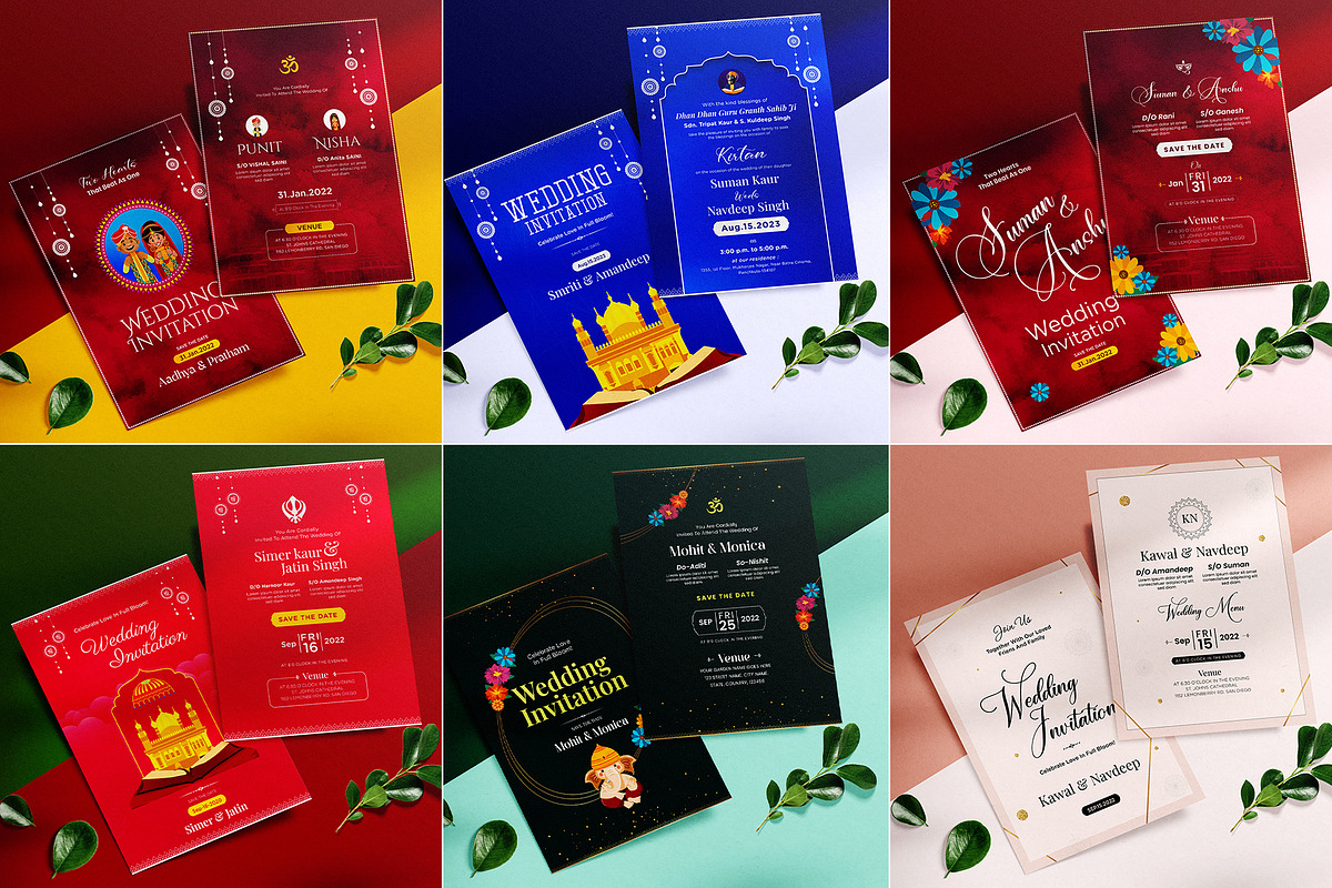 Wedding Invitation Cards Design, an Invitation Template by Creative Hatti (Photo 4 of 6)